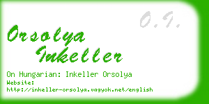 orsolya inkeller business card